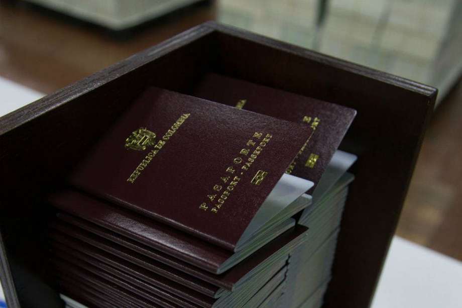 Imagen de archivo de pasaportes colombianos.