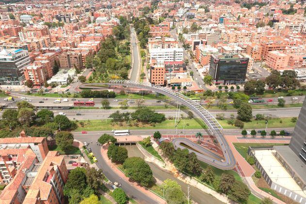 Ciclopuente entre el canal Molinos y la Autopista Norte de Bogotá estará listo en enero 