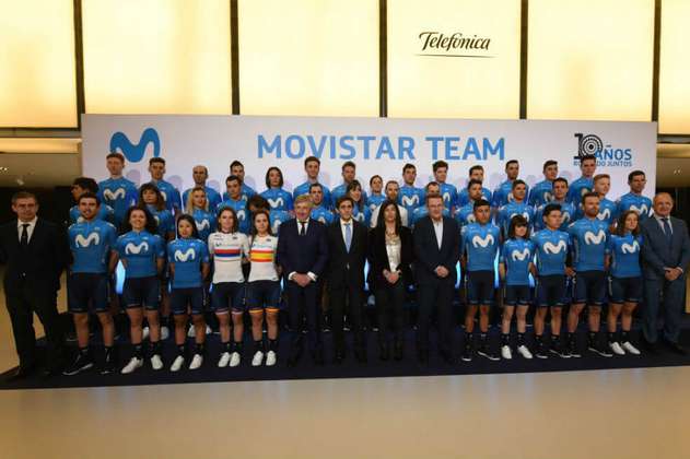 El equipo Movistar tendrá a cuatro colombianos para su temporada 2020