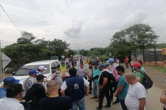 Paro Nacional: continúan los bloqueos en la vía que lleva de Cúcuta a la costa Caribe