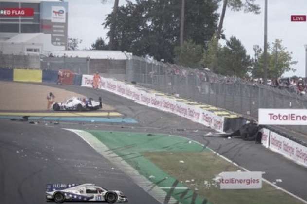 Video: Juan Pablo Montoya se accidentó en los entrenamientos de Le Mans