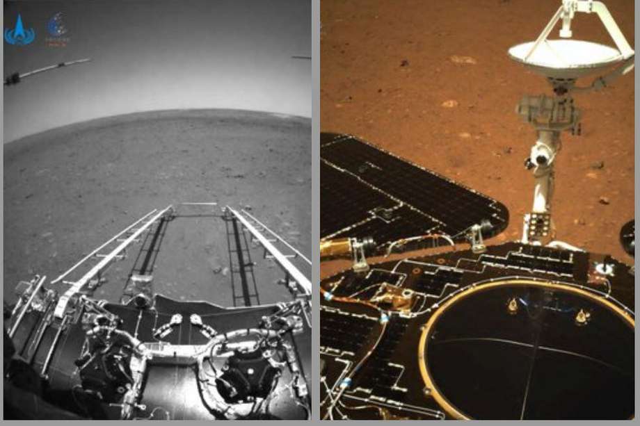 Estas son las primeras imágenes de Marte capturadas por el rover Zhurong.