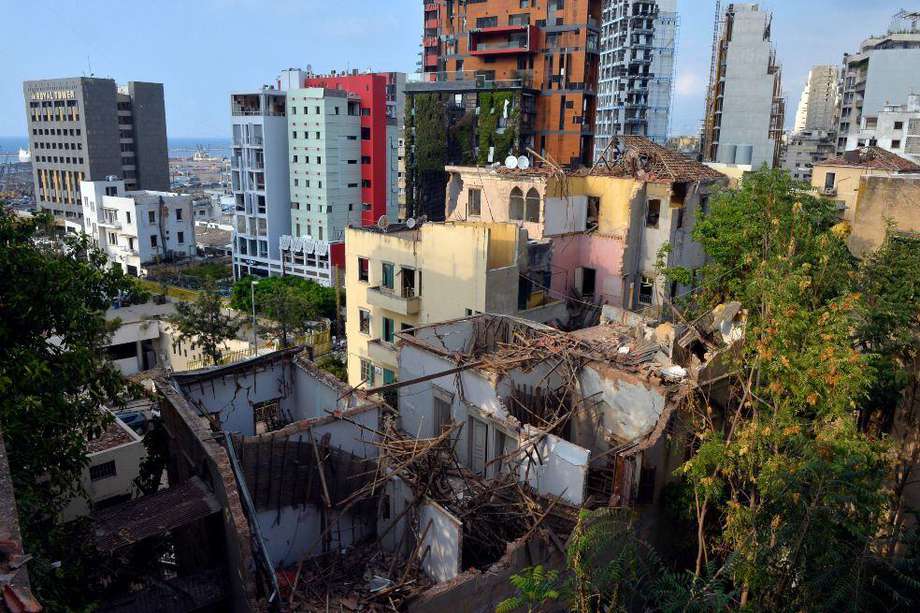 La ciudad de Beirut quedó parcialmente destruida luego de la explosión de la semana pasada.