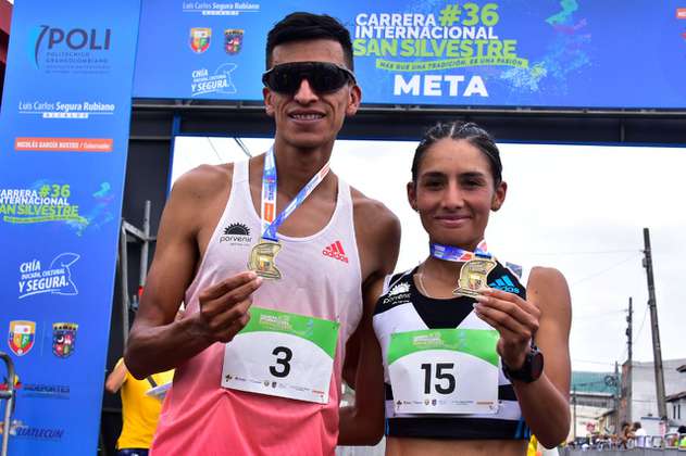 González y Orjuela ganaron la San Silvestre de Chía