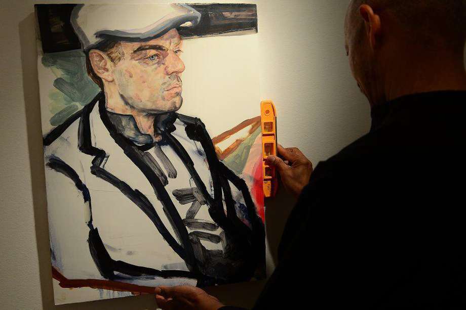 Retrato de DiCaprio pintado en 2013 por Elizabeth Peyton.  / AFP