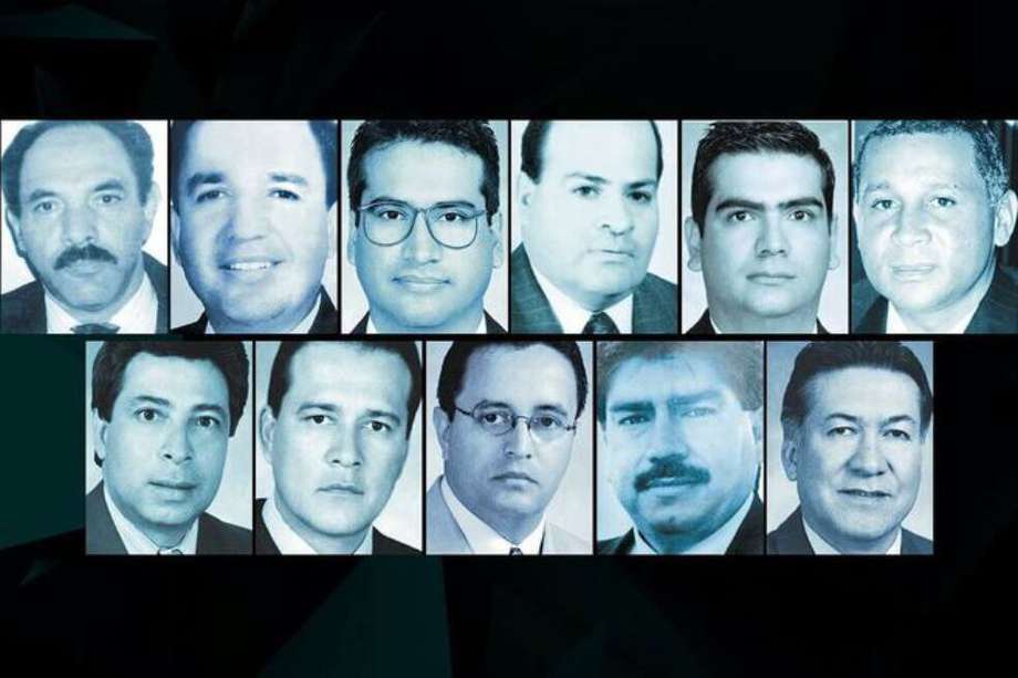 Los once diputados del Valle que fueron asesinados por las Farc el 18 de junio de 2007.