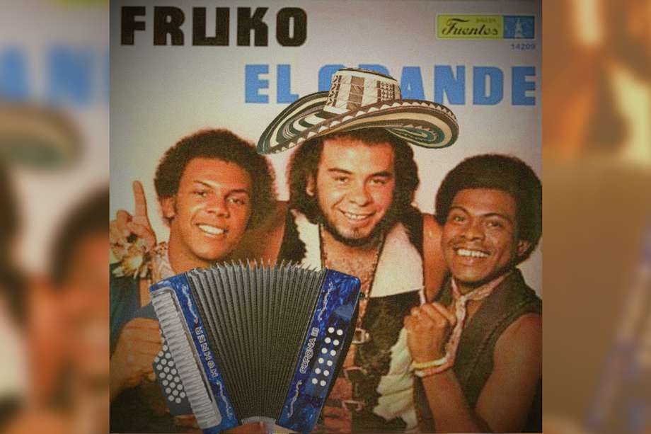 La canción fue incluida en el álbum "Fruko el Grande", en 1975, incluidos Joe Arroyo (izq.), Fruko (cen.) y Wilson Saoko (der.).