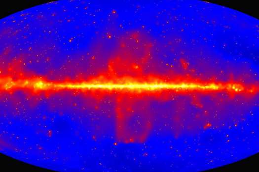 Así luce la luz de fondo extragaláctica percibida por uno de los mejores instrumentos para captar rayos gamma del cosmos, el Telescopio Espacial de Gran Área de Fermi (Fermi-LAT).  / Imagen del Fermi-LAT
