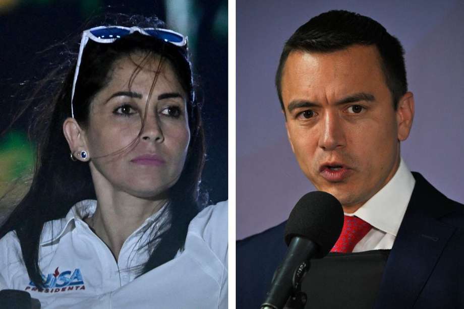 Luisa González y Daniel Noboa, candidatos a segunda ronda de las elecciones presidenciales en Ecuador.
