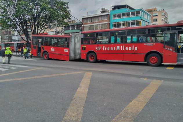 Vagón de bus de Transmilenio se desprendió en pleno trayecto sobre la Av. Caracas