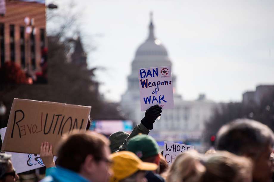 Protestas en Washington contra el uso de armas en Estados Unidos.
 / AFP / ANDREW CABALLERO-REYNOLDS
