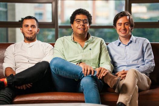 Daniel Martinez (CPO), Sebastián Valencia (CEO) y Felipe Otálora (Presidente), los creadores del emprendimiento.
