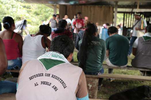 Territorio del pueblo awá, en el corregimiento Cofanía Jardines de Sucumbíos, en Ipiales, Nariño, límites con Putumayo.