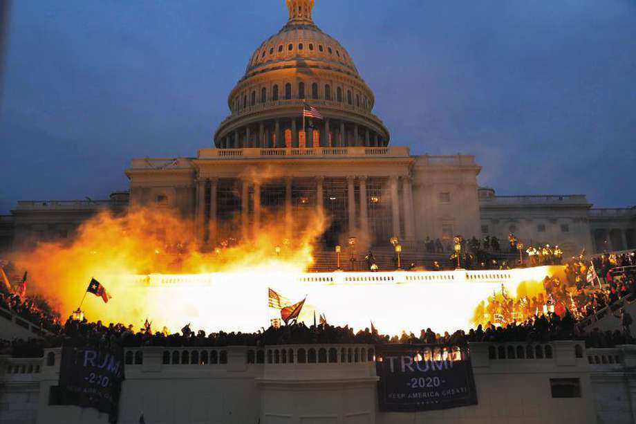 Imagen durante la toma del Capitolio de Estados Unidos, el pasado 6 de enero. 