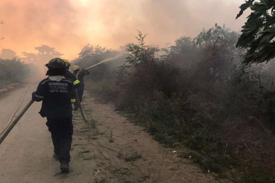 Los incendios se presentaron en los cerros nororientales, el Ziruma, Zona Franca Tayrona y el Sector Bureche.