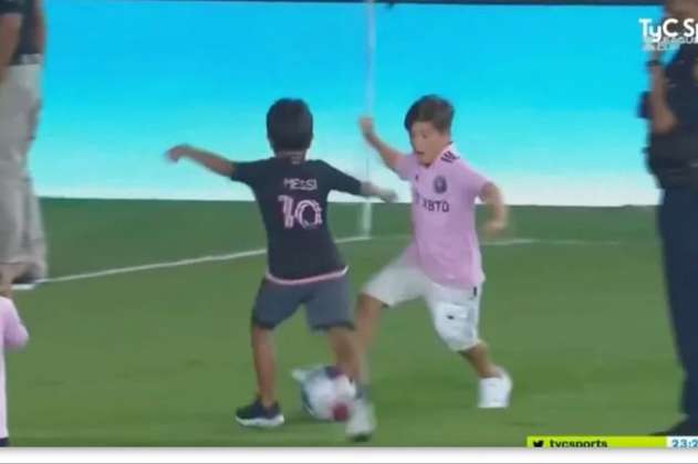 Video: Thiago Messi demostró que tiene el talento de su padre con esta jugada