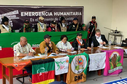 Voceros de diferentes organizaciones leyeron la declaratoria de Emergencia Humanitaria y pidieron la intervención del Gobierno Nacional en las zonas de mayor riesgo.