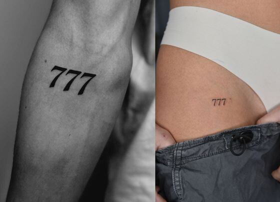 ¿El número de la suerte? Este es el significado del 777 en los tatuajes
