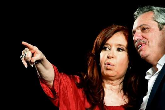 El presidente electo de Argentina, Alberto Fernández, y su fórmula vicepresidencial, Cristina Fernández de Kirchner.  / / AFP