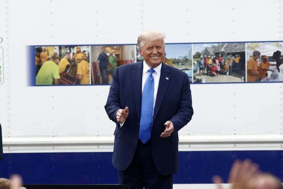 El presidente estadounidense, Donald Trump, durante un evento público con granjeros en Carolina del Norte.