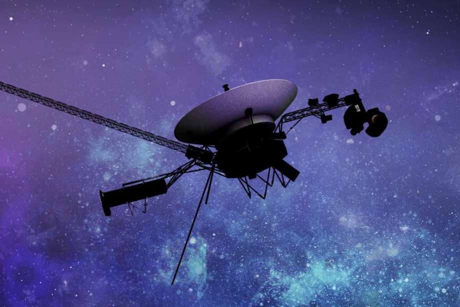 Ilustración artística de una de las naves espaciales Voyager. Crédito: Caltech/NASA-JPL
