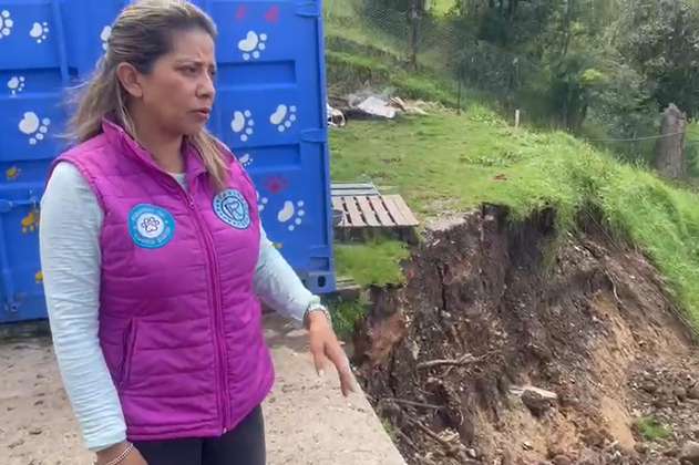(Video) Fundación Rescátame Bogotá es afectada por deslizamientos en La Calera