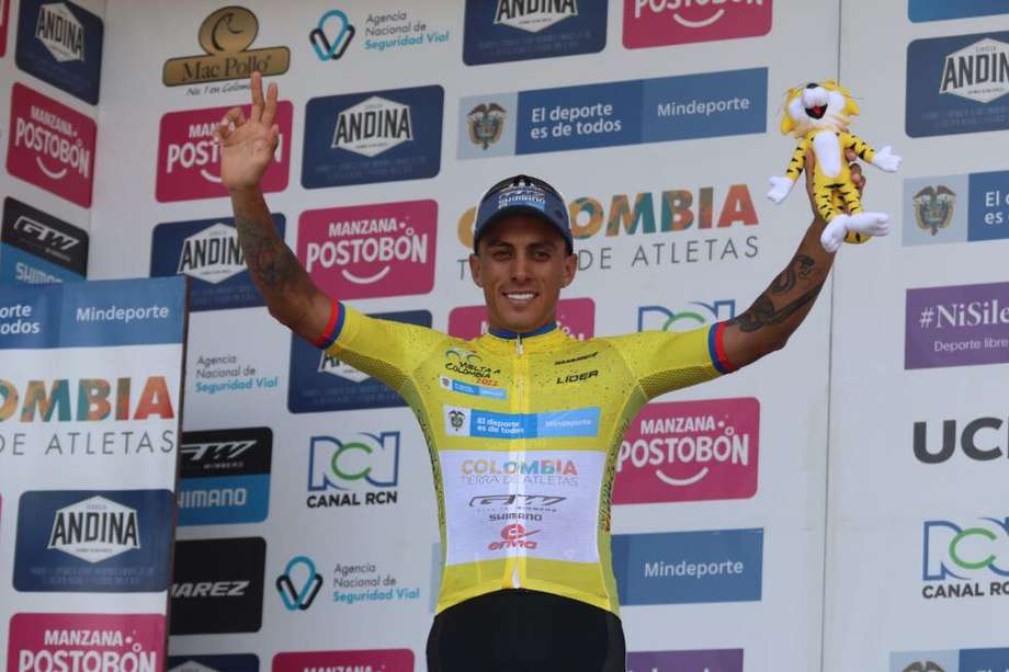 Óscar Quiroz del Colombia Tierra de Atletas es el nuevo líder de la Vuelta a Colombia Ministerio del Deporte 2022 // FCC
