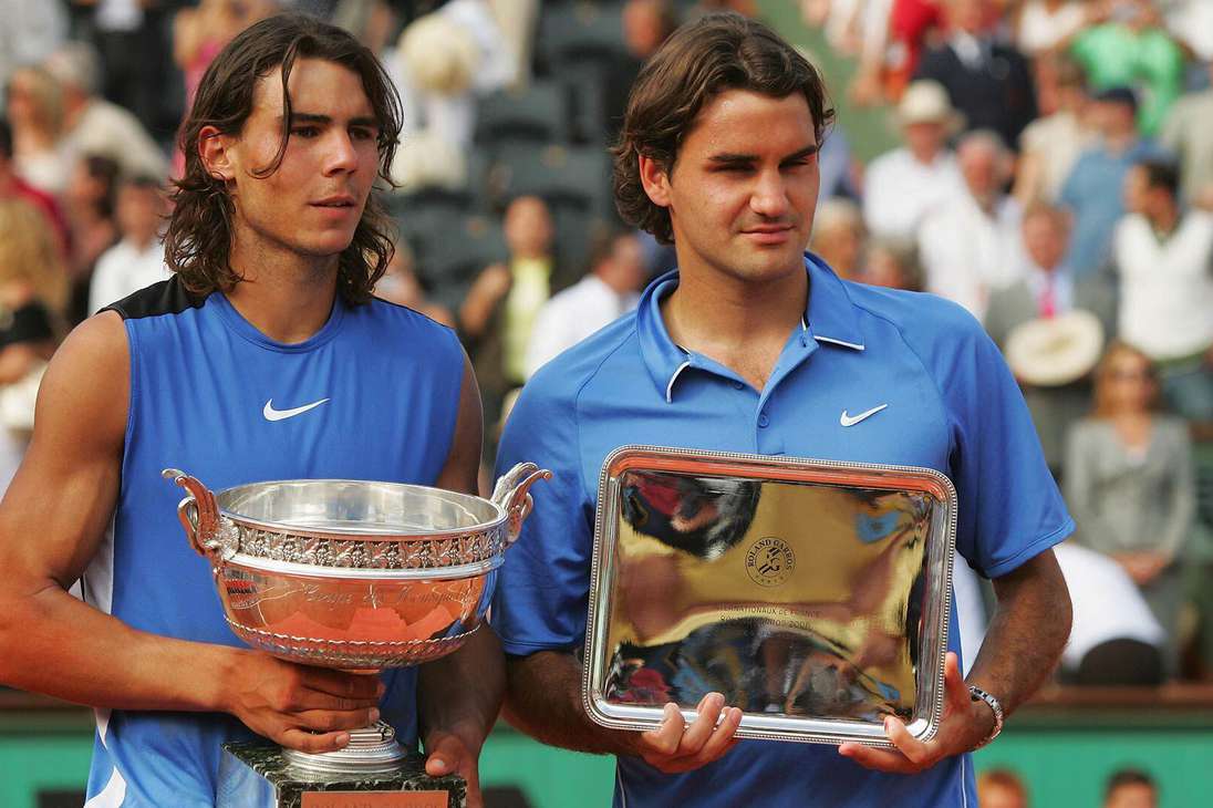 Esta fue la primera final entre Federer y Nadal. El español se llevó el título del Abierto Francés 1-6, 6-1, 6-4 y 7-6.