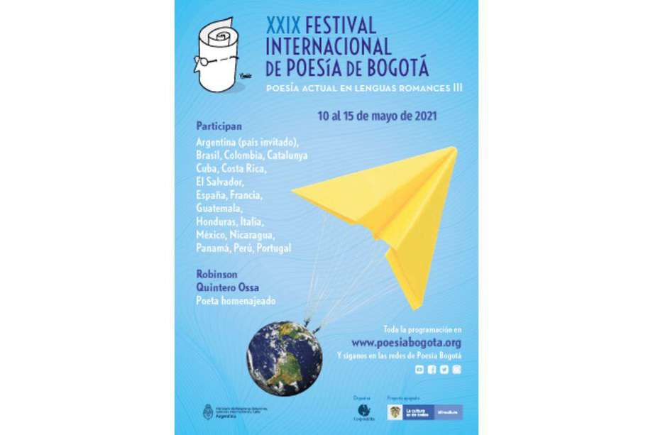 Los eventos del XXIX Festival Internacional de Poesía de Bogotá serán transmitidos en vivo por la página web del festival (poesiabogota.org) y el Facebook (https://www.facebook.com/FestivalInternacionaldePoesiadeBogota/).