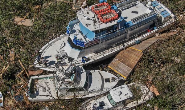 Solo con las evaluaciones preliminares, el daño que produjo el huracán "fue histórico", aseguró el gobernador DeSantis.TANNEN MAURY
