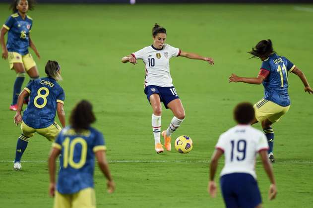 La selección Colombia femenina cayó 4-0 ante Estados Unidos