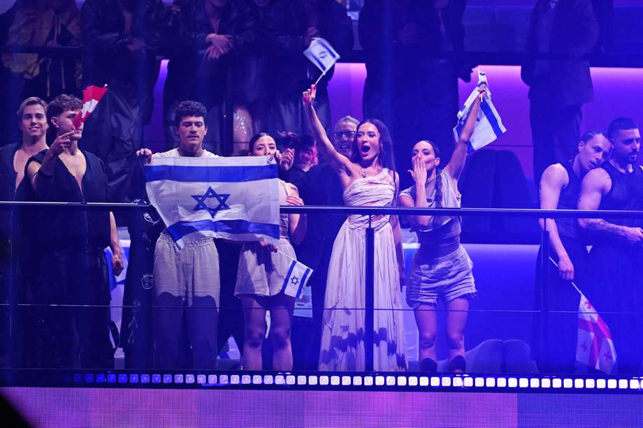 Eden Golan representando a Israel con la canción «Hurricane» se clasifica para la final durante la segunda semifinal de la 68ª edición del Festival de Eurovisión (ESC) en el Malmo Arena, en Malmo, Suecia.