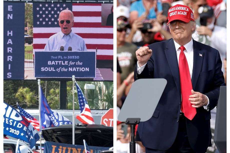 Joe Biden y Donald Trump coincidieron este jueves en Florida, uno de los estados en donde la batalla por el voto está más reñida.