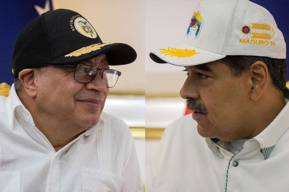 Presidentes Gustavo Petro y Nicolás Maduro.