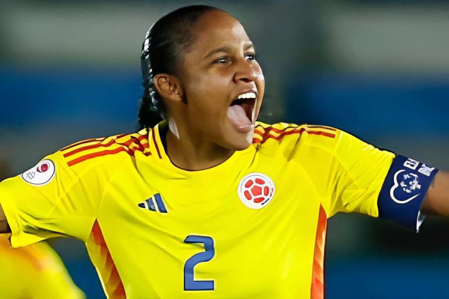 Mary José Álvarez anotó el gol que le dio la victoria a Colombia este martes en el Sudamericano Femenino Sub-20.