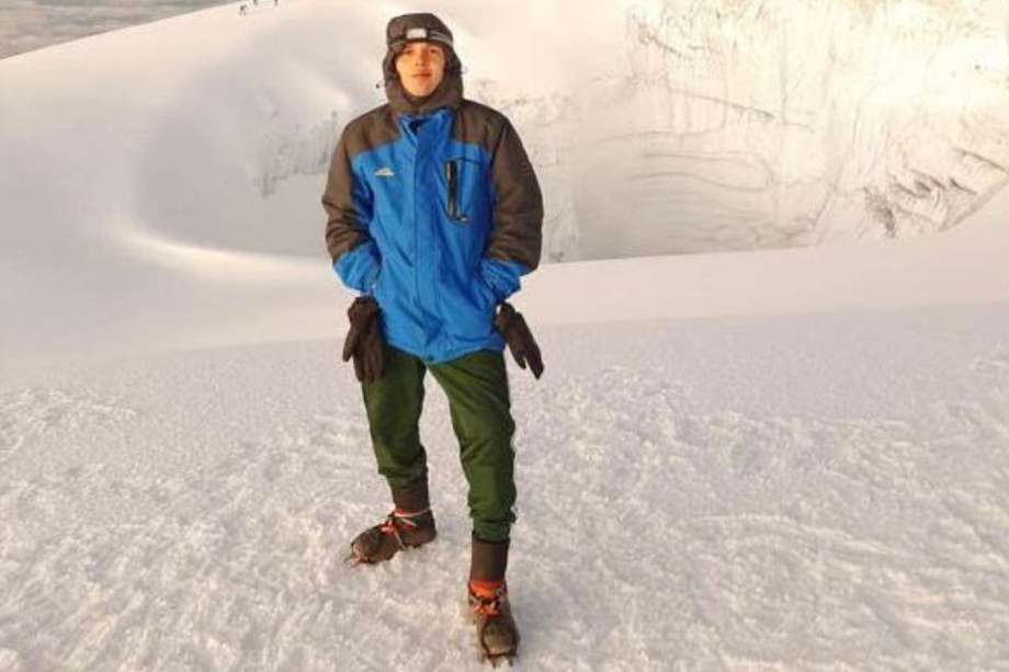Erick Daniel Méndez, montañista de 20 años, desapareció el pasado 24 de julio cerca al cráter del Nevado del Tolima.
