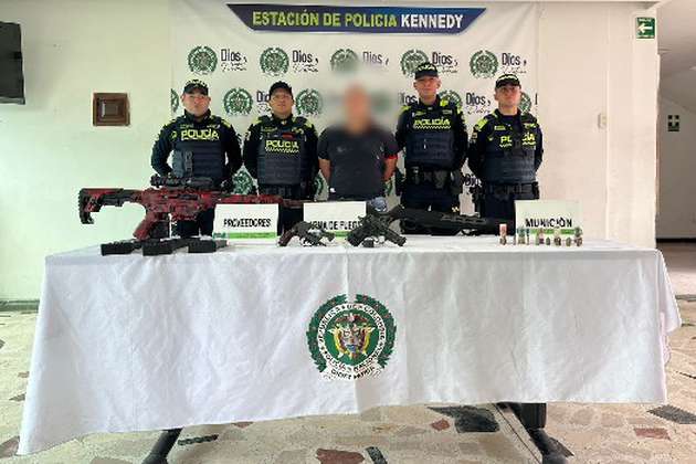 Investigan origen y destino de rifle con mira telescópica incautado en Bogotá