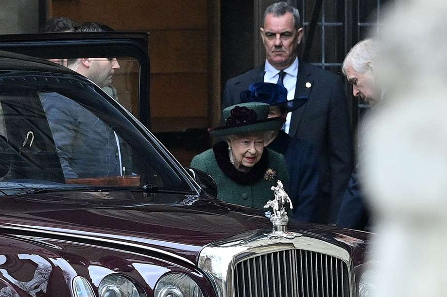 La reina Isabel durante su aparición este 29 de marzo.