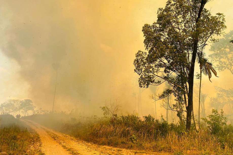 Según datos del Sistema de Información Ambiental, La Macarena es el municipio de la región amazónica con más puntos de calor. / Foto: Cortesía Cuerpo de Bomberos de La Macarena