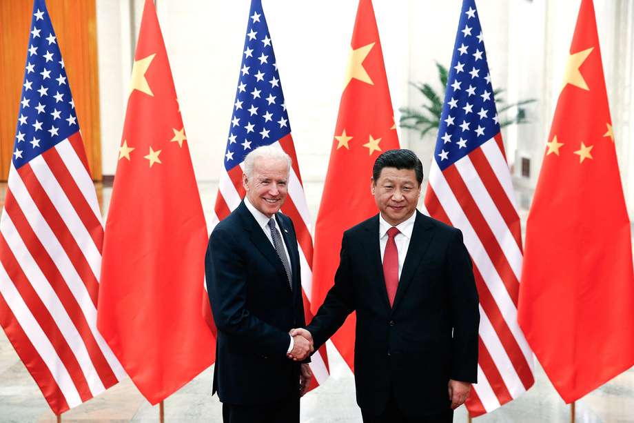 El presidente chino Xi Jinping junto al ahora presidente de Estados Unidos, Joe Biden.