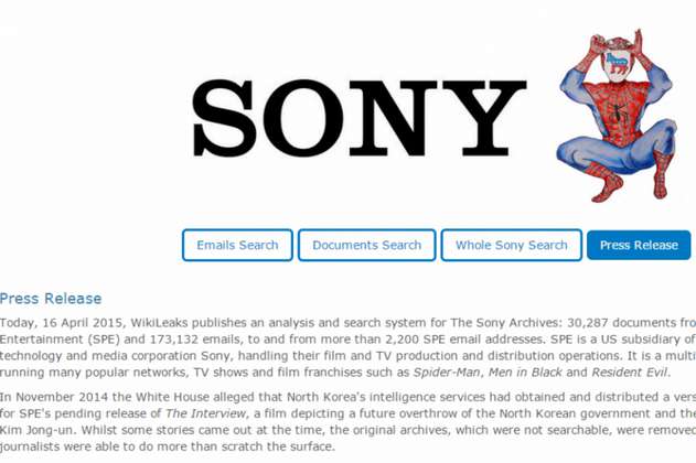 Wikileaks publica documentos secretos de Sony