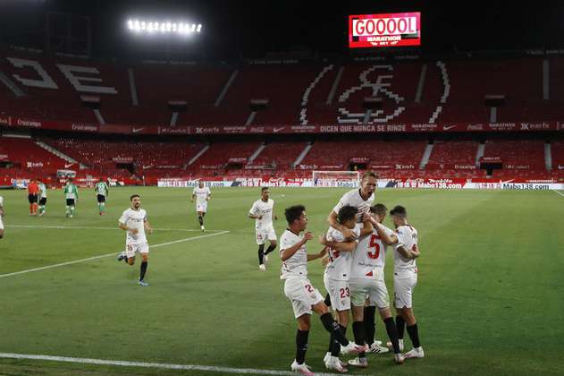 Sevilla ganó el clásico andaluz en la reanudación de LaLiga española