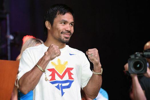 Manny Pacquiao, peleador filipino que enfrentará a Mayweather el próximo 2 de mayo en Las Vegas. Foto: AFP