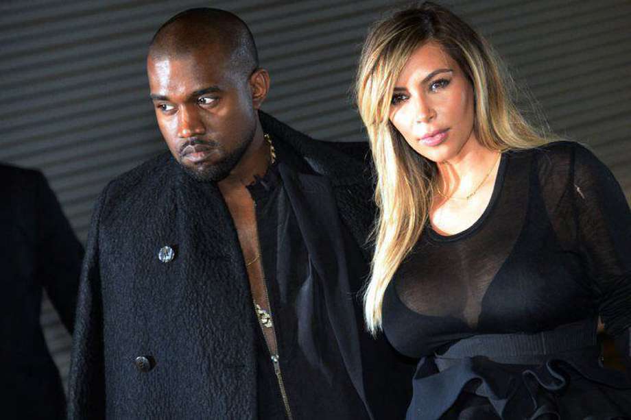 Kanye West y Kim Kardashian en París. / AFP