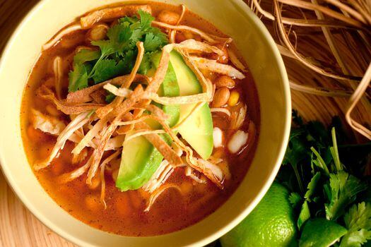 This delicious tortilla soup is quick and easy to make.