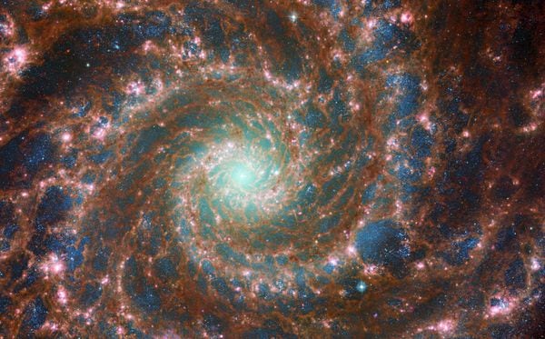 Imagen de la "Galaxia fantasma", lograda gracias al james Webb.ESA