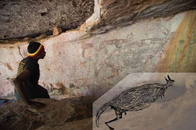 Un canguro pintado hace 17 mil años: así es la pintura más antigua de Australia