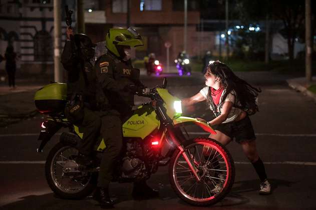 Protestas en el centro de Bogotá se extendieron hasta altas horas de la noche