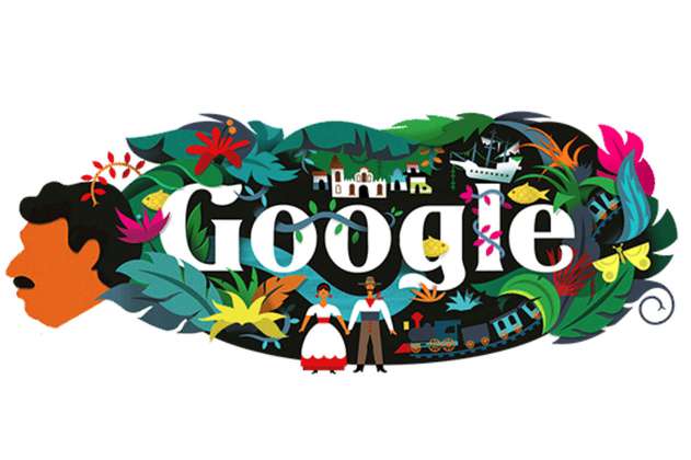 Con un 'doodle' por su natalicio, Google rinde homenaje a Gabriel García Márquez 