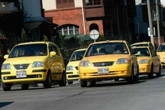Taxis en Bogotá.